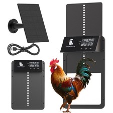 Automatic Chicken Coop Door with Anti-Pinch,Chicken Coop Door Solar Powered w...