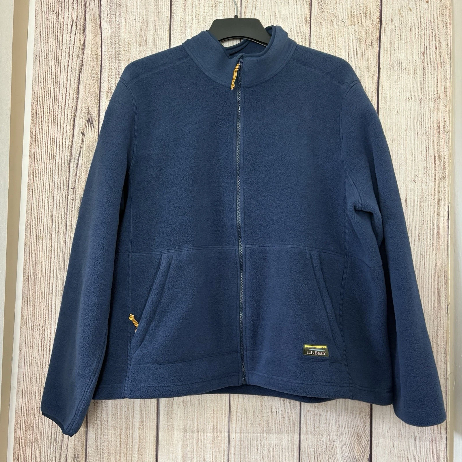 L.L Bean Mens Fleece Full Zip Jacket size XXL customized