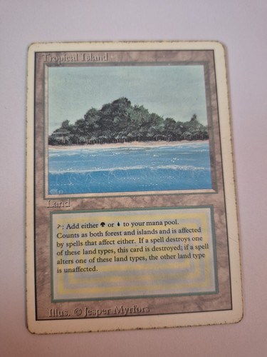 Magic the Gathering Tropical Island Land Revised Edition