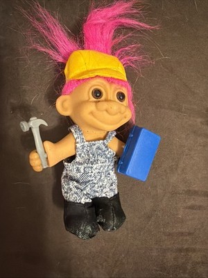 Russ Troll Handyman Carpenter Mr. Fix It Hammer Pink Hair Toolbox 