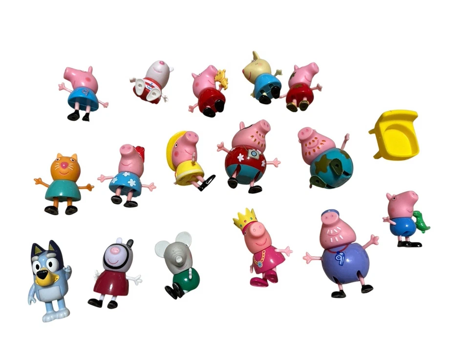 Peppa Pig 批量玩具 16 个玩偶、手提箱和各种配件套装 — 第 3/4 张图片