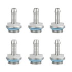 6Pack Tube Tow-touch Fitting Barb Connector 9mm G1/4 Thread for PC Water Cooling