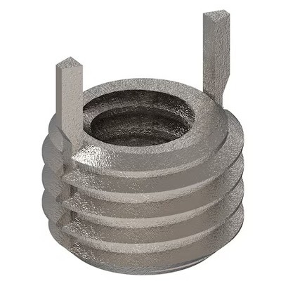 Key Locking Thread Insert, Thin Wall, 2 Keys, No. 8-32 Int Thrd Sz, 1/4''-28 Ext