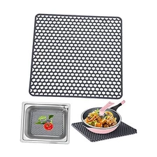 LONGFITE Large Sink Mat Dish Drying Mat Multipurpose Silicone Kitchen Draining 