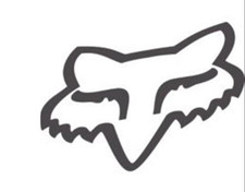 Fox Racing Fox Head Tdc 2 Matte Charcoal Decal Sticker 14934-136-os