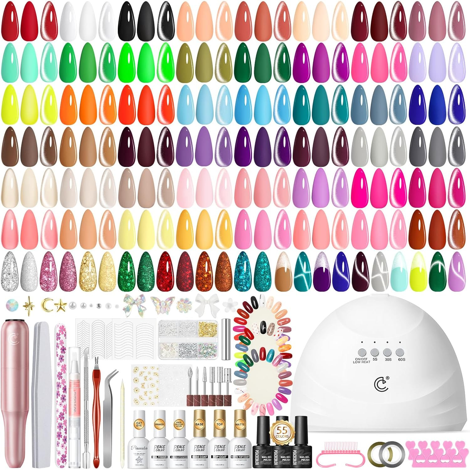 Kit Unghie Gel Completo 83 Pezzi: Smalto Semipermanente 55 Colori Offerta