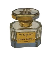 VTG Empty OLD GLASS JEAN PATOU 1000 EAU DE PARFUME BOTTLE PARIS COLLECTIBLE