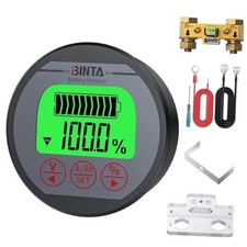 Battery Monitor with Shunt 8-120V Voltmeter Ammeter, Voltage Current 0-500A