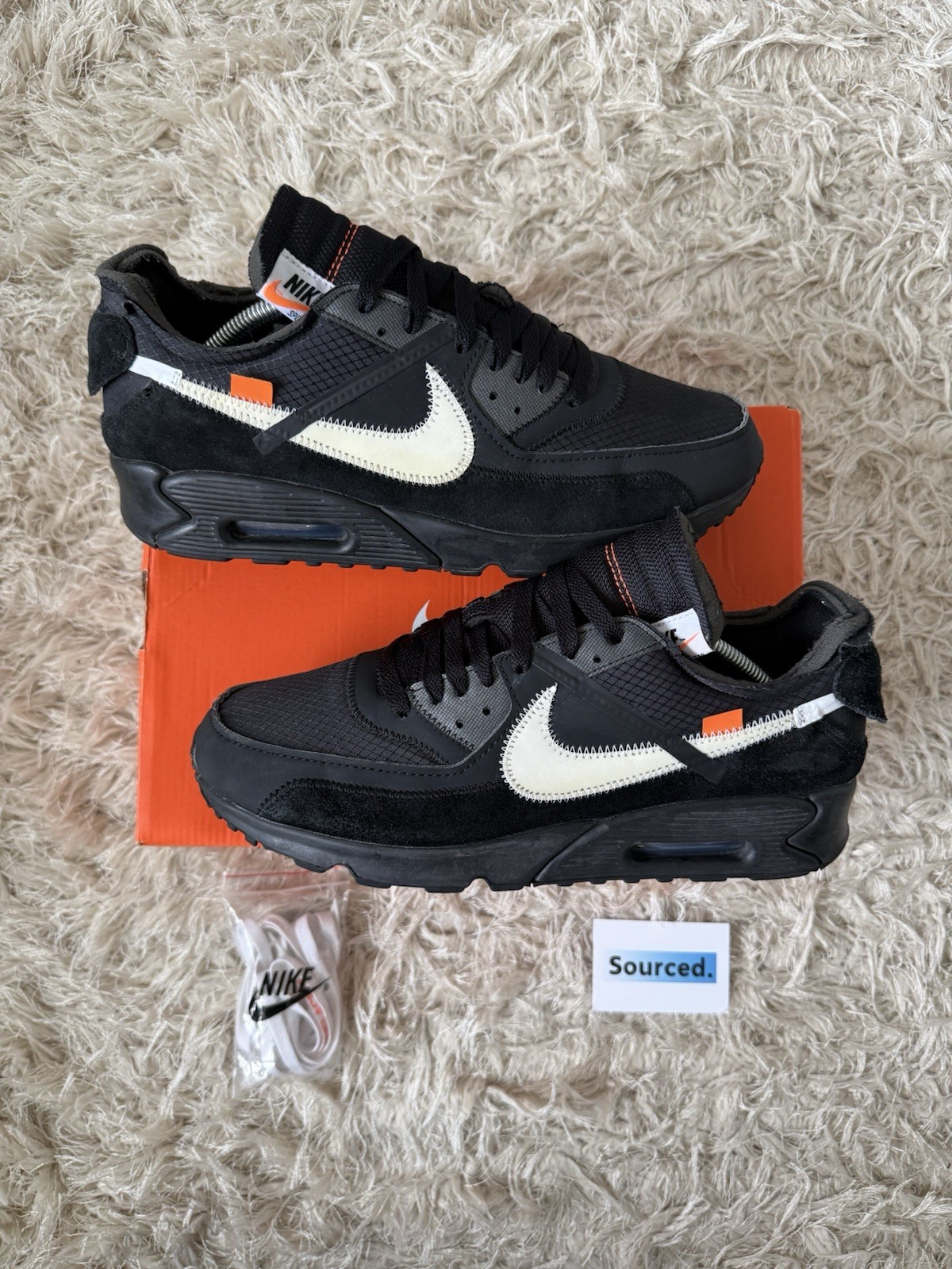 OFF WHITE X NIKE Nike x OFF WHITE Air Max 90 nere UK 10 USA 11 EU 45 AA7293 001
