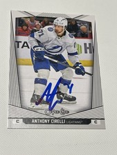 Anthony Cirelli Signed Card O-PEE-CHEE OPC JSA COA IP Auto Tampa Bay Lightning a