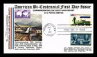 DR JIM STAMPS US COVER POSTAL SERVICE BICENTENNIAL LOCOMOTIVES FDC COMBO