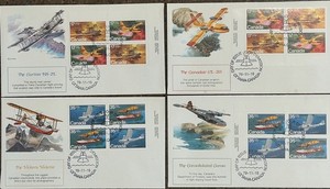 Canada 1979 FDC SC #843-846 Aircraft Flying Boats Fleetwood Cachets Unaddressed
