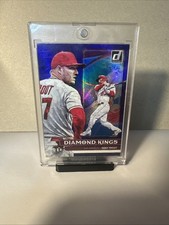 2022 Panini Donruss Baseball #14 Mike Trout Purple Refactor Diamond King Insert