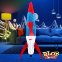 Blob Lamps® ROCKET Lava Lamp - Red & White Base - Red Wax, Blue Liquid