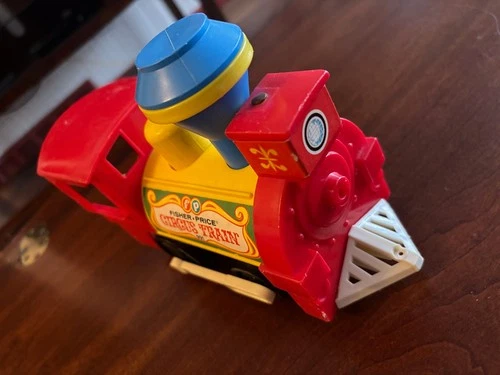 Vintage 1973 Fisher Price Little People Circus Train #991 Three Engines One Car