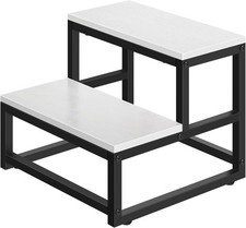 2 Step Stools for Adults Kids Heavy Duty Wide Pedal Bedside Foot Stool High Bed