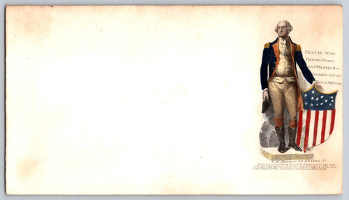 Civil War Patriotic Cover George Washington Portrait Union Illustrated Envelope