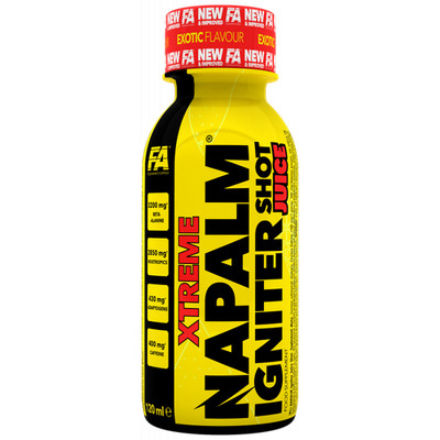 FA  NAPALM IGNITER SHOTS 12x120ml   PRE WORKOUT BOOSTER TO GO + BONUS