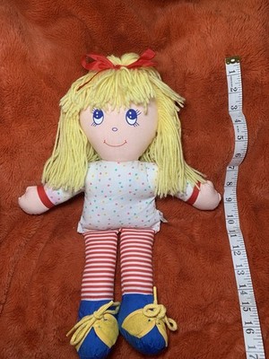 Rare Vintage ELC Classmate Stoffpuppe Plüsch Blond Puppe Kuscheltier Weich Plüsch C264