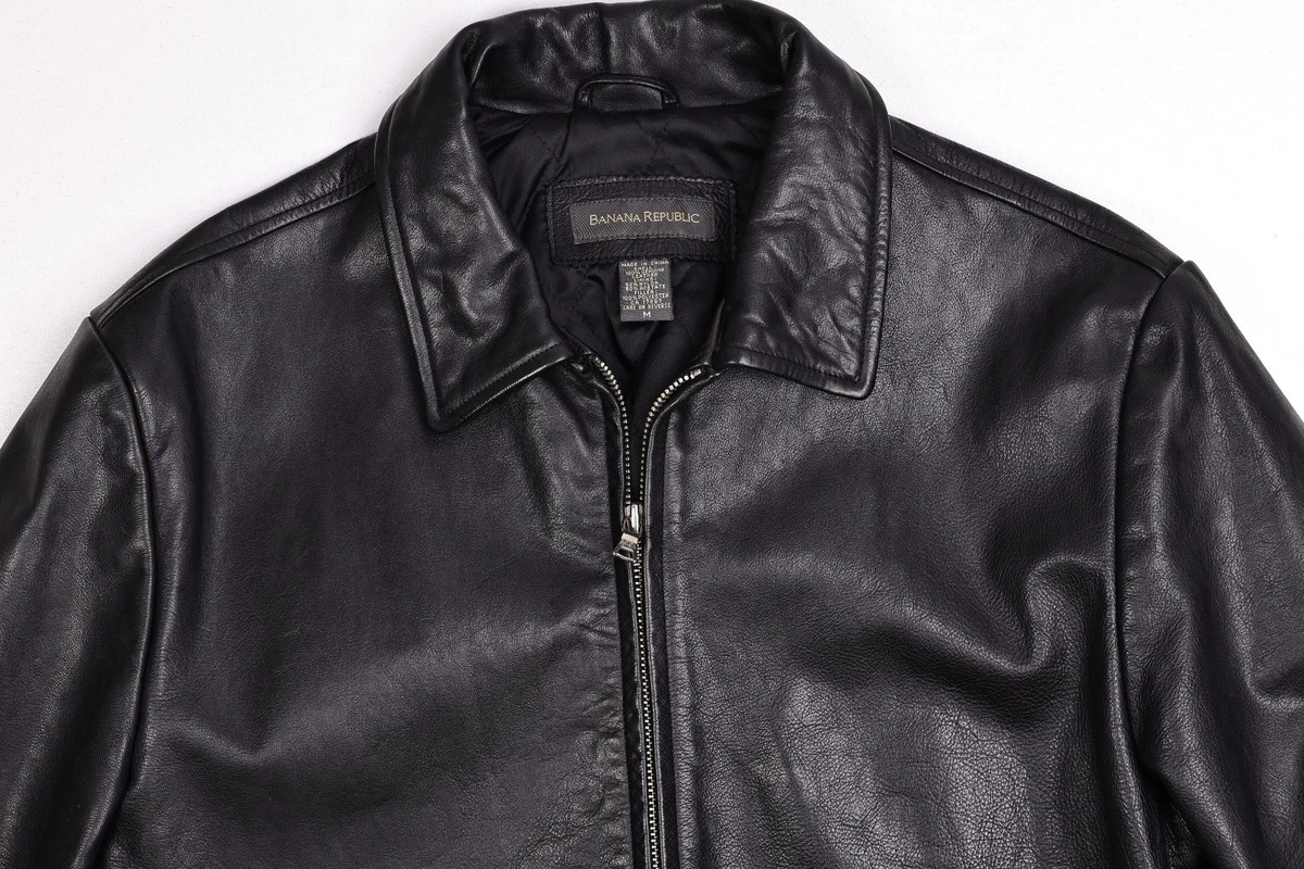banana republic leather bomber jacket products for sale | eBay