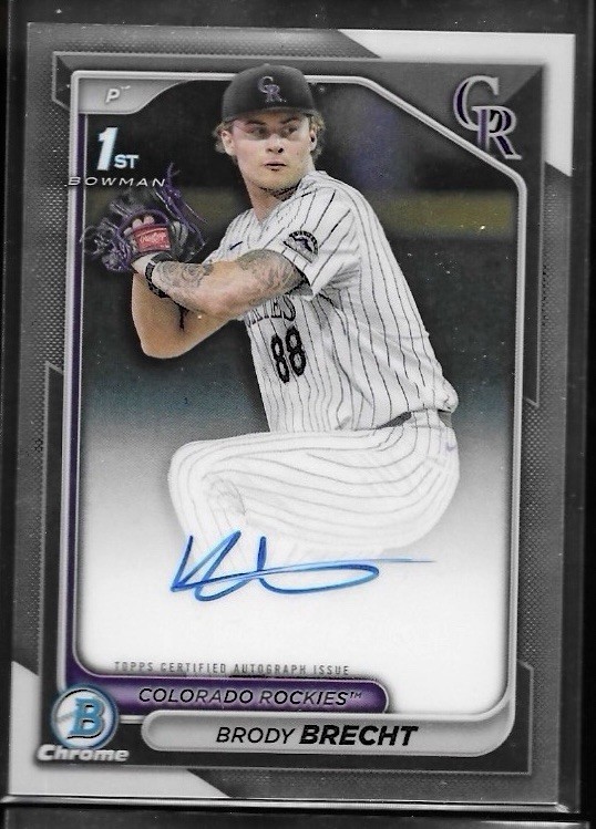 2024 Bowman Draft - Chrome Prospect Autographs Brody Brecht 1st Bowman Auto