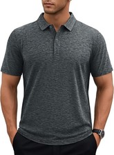 Mens Polo Shirts Dry Fit Golf Shirts Moisture Wicking Athletic Workout Small