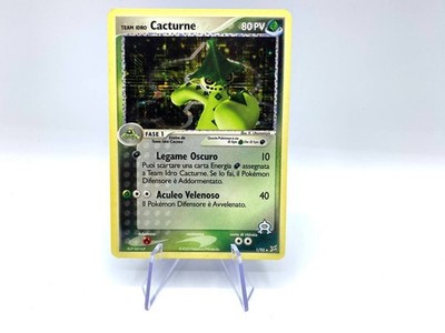 Pokemon Team Hydro Cacturne 1/95 Holo Set Team Magma VS Team Aqua GOOD Deutsch