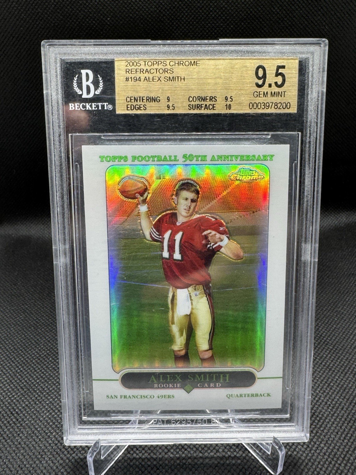 2005 Topps Chrome Alex Smith Refractor BGS 9.5 #194 Rookie 49ers
