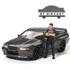MINI GT NISSAN SKYLINE GT-R R32 NISMO 1/64 MATSUDA FIGURE GUNMETAL GREY MGT00869