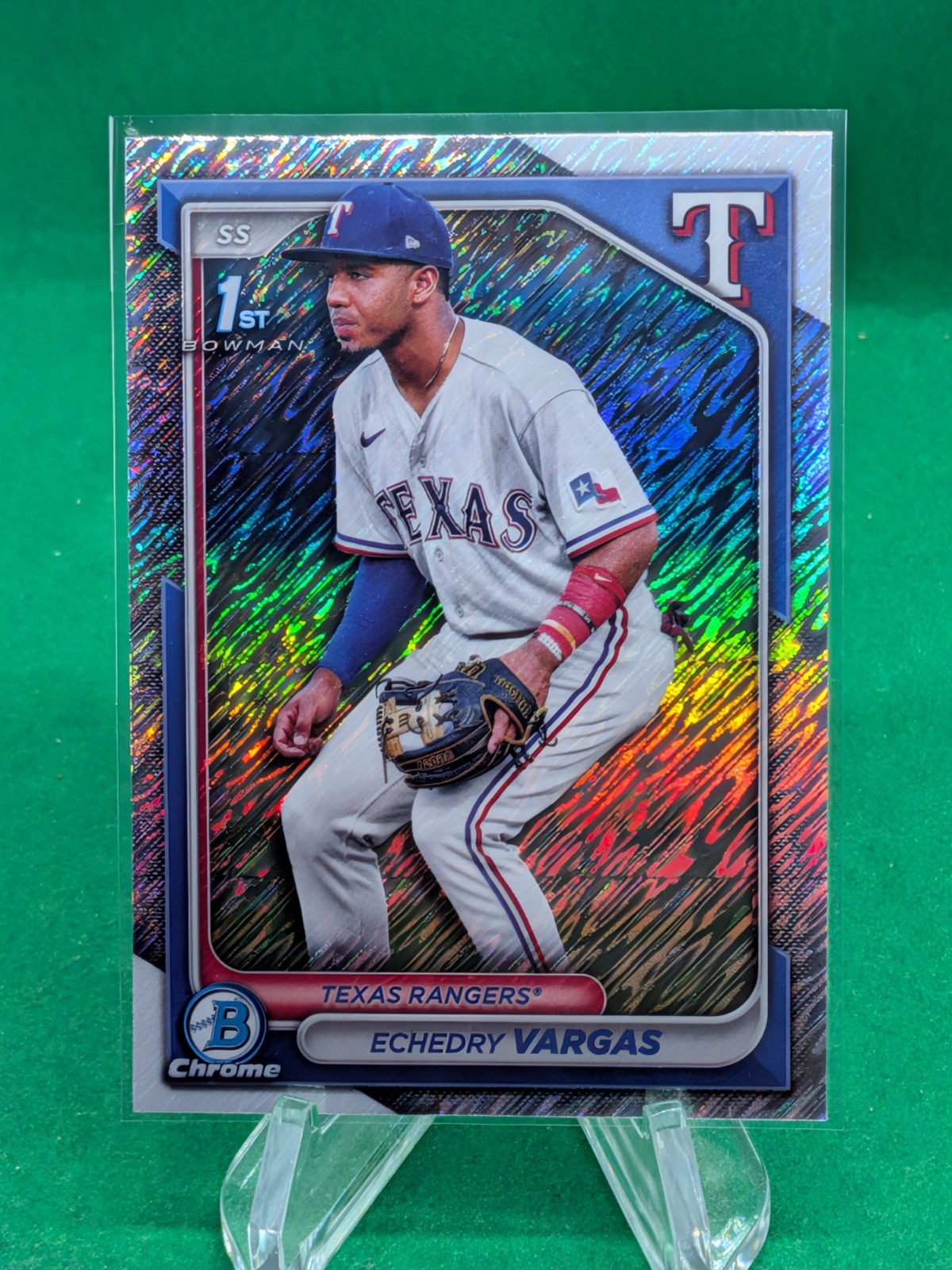 Echedry Vargas 2024 Bowman Chrome #BCP-163 Prospects Shimmer Refractors