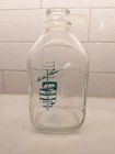 Vintage Lockhart Farms Dairy Half Gallon Glass Milk Bottle Jug With Handle