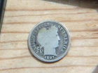 1897 Barber dime-silver ten cent coin