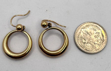9k 375 Rose Gold Vintage Drop Earrings Hallmarked 9ct Genuine Gold
