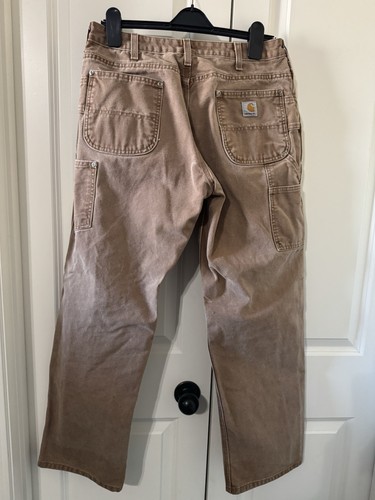 Pantalones vintage Y2K Carhartt para mujer de lona doble rodilla WB136 BRN talla 12x32 - Imagen 6 de 8
