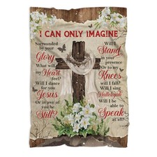 Christian Gifts for Women Men, Memorial Blanket 60"x50", Jesus Faith Cross Go...