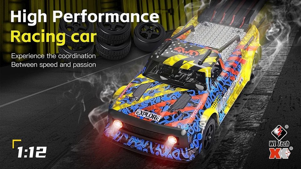 Wltoys 124020 RC Racing Car 60KM/H 4WD 2.4G Bürstenlos Sender Off-road Autos - Bild 2 von 4