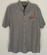 Mens SZ XL Cutter & Buck Clemson Tigers Stretch Oxford Button Down Short Sleeve