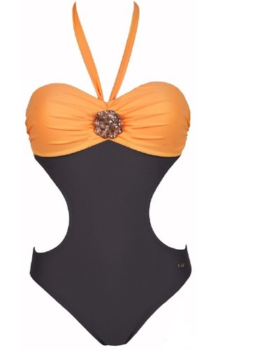 Schicker Push-up Bandeau-Monokini,Badeanzug, Gr.34-42 Cups A-D (Mod.844B) - Bild 4 von 16