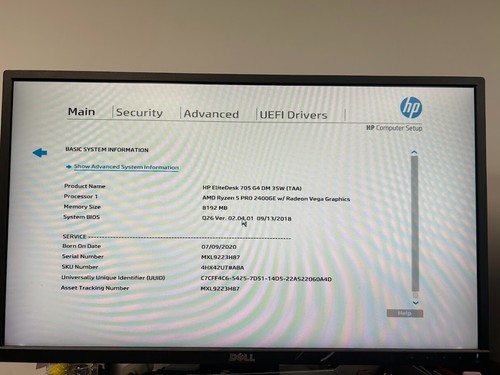 HP EliteDesk 705 G4 DM AMD Ryzen 5 Pro 2400GE 8GB RAM NO SSD/OS NO AC #95 - Afbeelding 4 van 4