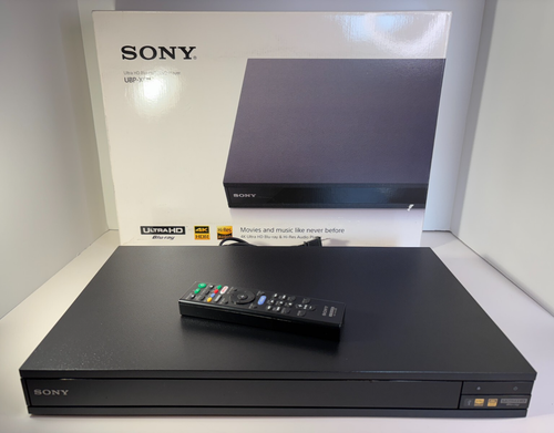 Sony UBP-X800 4K Blu-Ray Ultra HD Smart Player HDR con telecomando, scatola e documenti