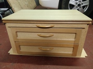 Caravan Front Drawer Unit With Slide Out Table Ebay
