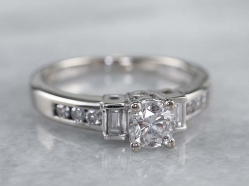 Diamond White Gold Engagement Ring - Picture 2 of 10
