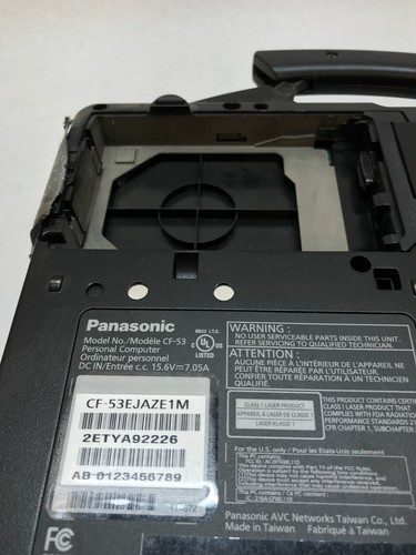 Pansonic ToughBook CF-53 14" Intel i3-2310M 4GB RAM NO HDD/OS For Parts AS IS DW - Picture 12 of 12
