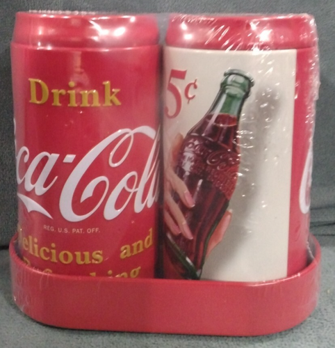 Coca Cola Salz & Pfefferstreuer mit Drink Classic Coke Soda Dose rot versiegelt - Bild 3 von 6