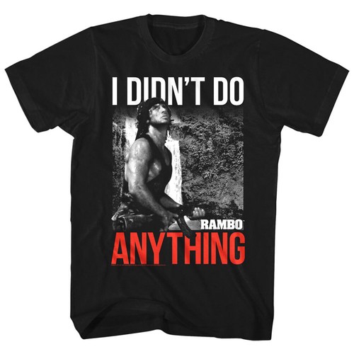 Rambo Didn't do Anything Men's T Shirt - Picture 4 of 4