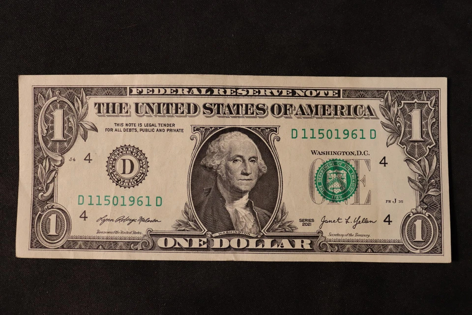 [JAN 15, 1961] [NOV 5, 1961] ONE DOLLAR FANCY BIRTHDAY NOTE  SN D 11501961 D - Image 2 of 3