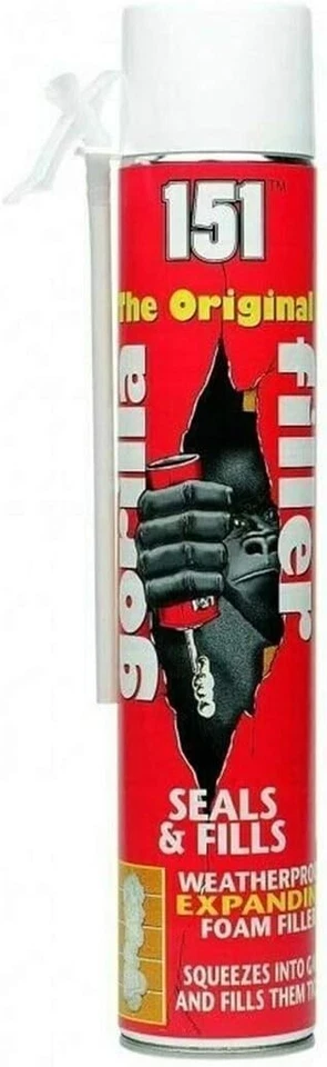 Gorilla Filler Expanding Foam Multi Purpose Filler Strong Waterproof 750ml