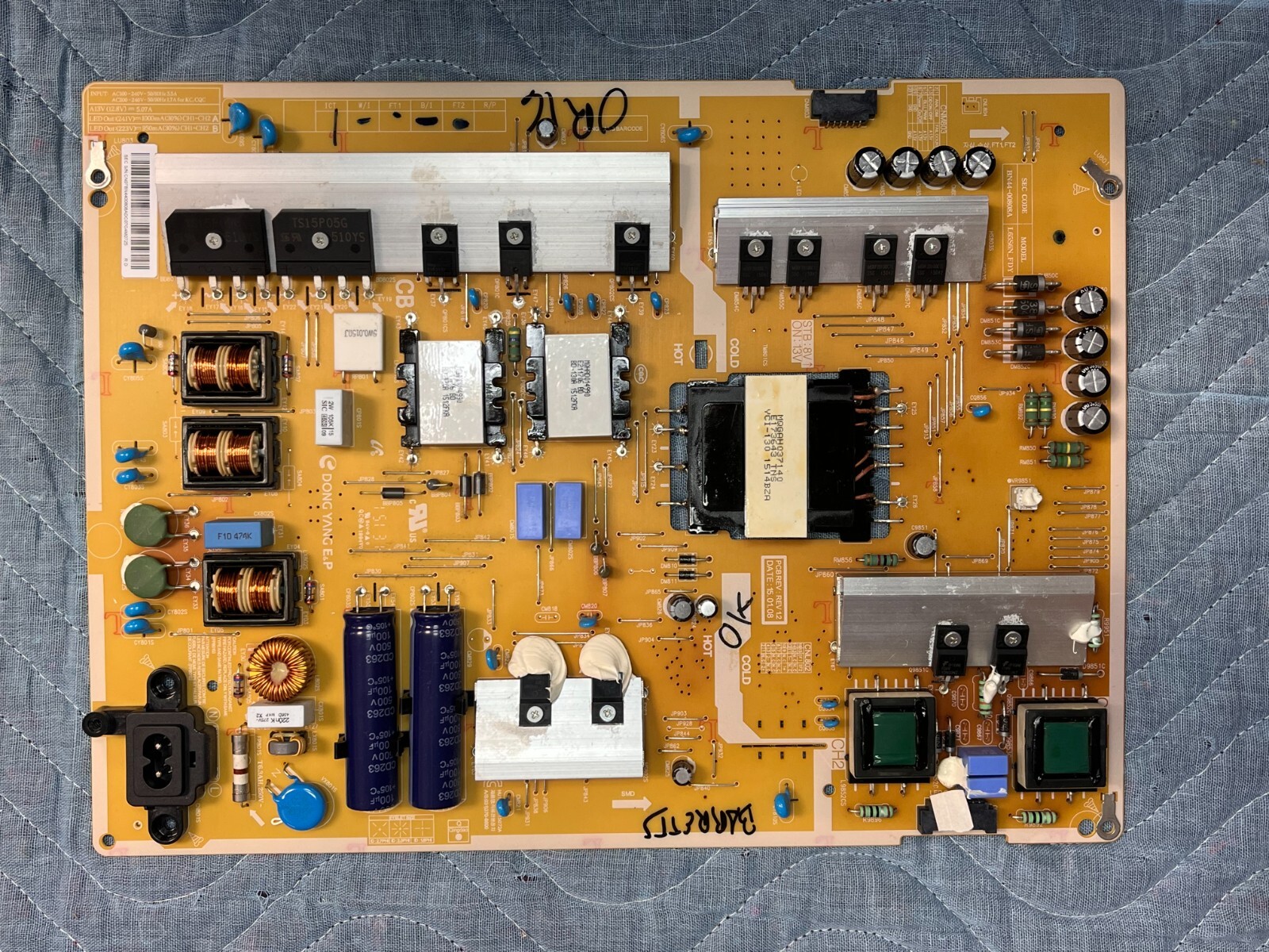 Samsung UN60JU6500 Power Supply Board BN4400808A 2 eBay