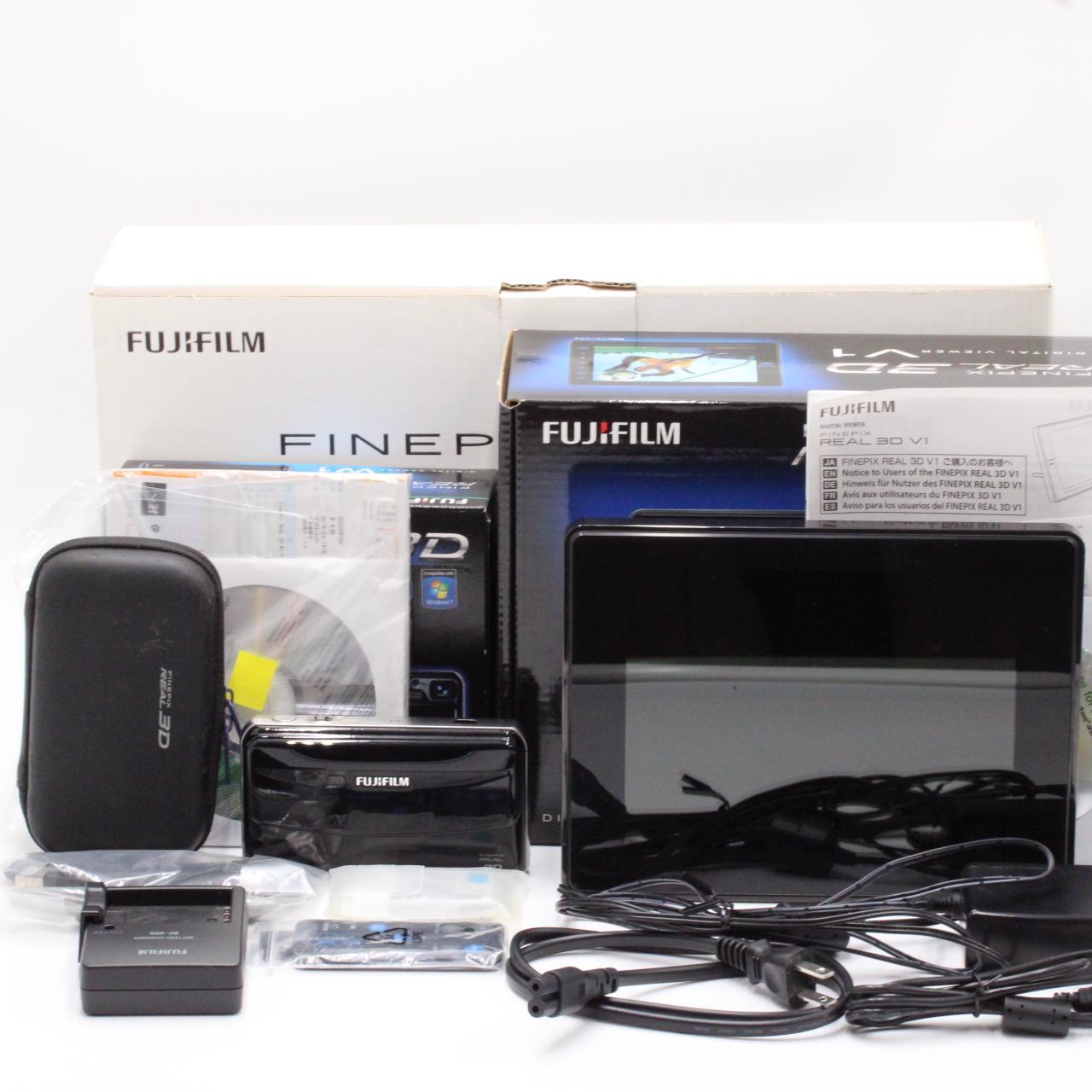 [In Box] FUJI FILM FinePix REAL 3D W1 + V1 Set 3D Viewer Photo Frame [Near  Mint]