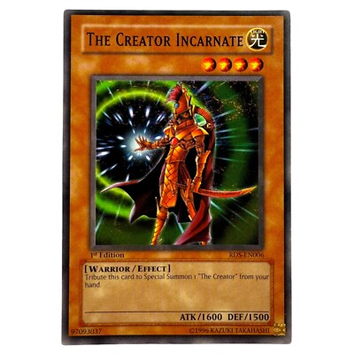 Yugioh CCG Collectable 1996 Konami The Creator Incarnate 1st Edition